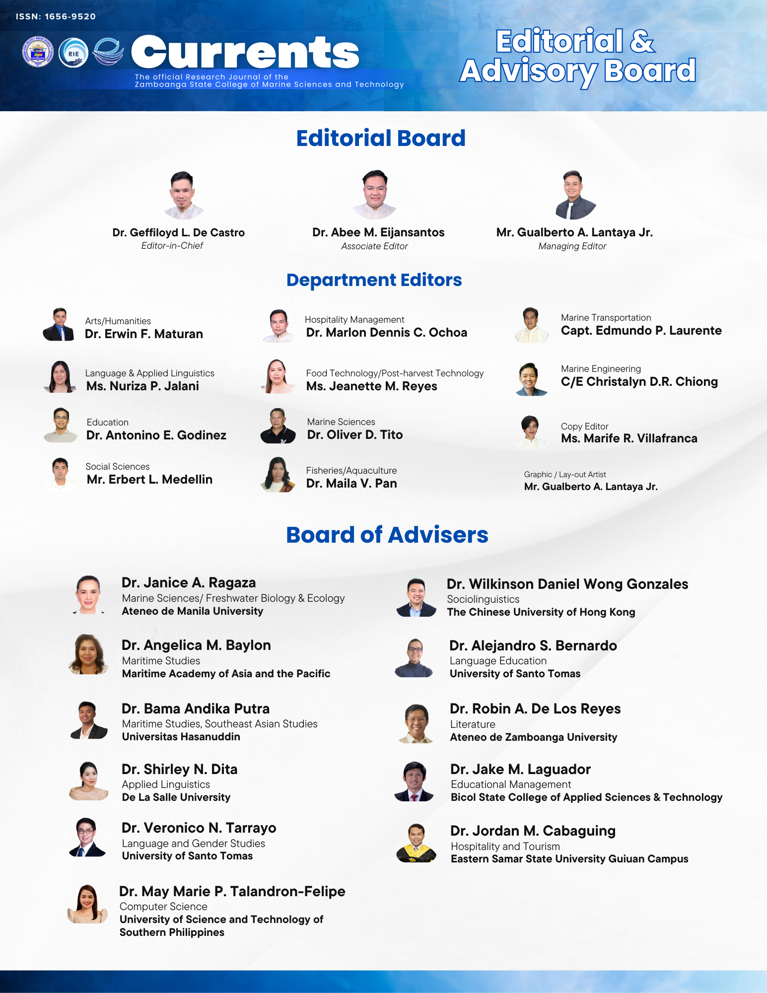 ZSCMST Editorial Board